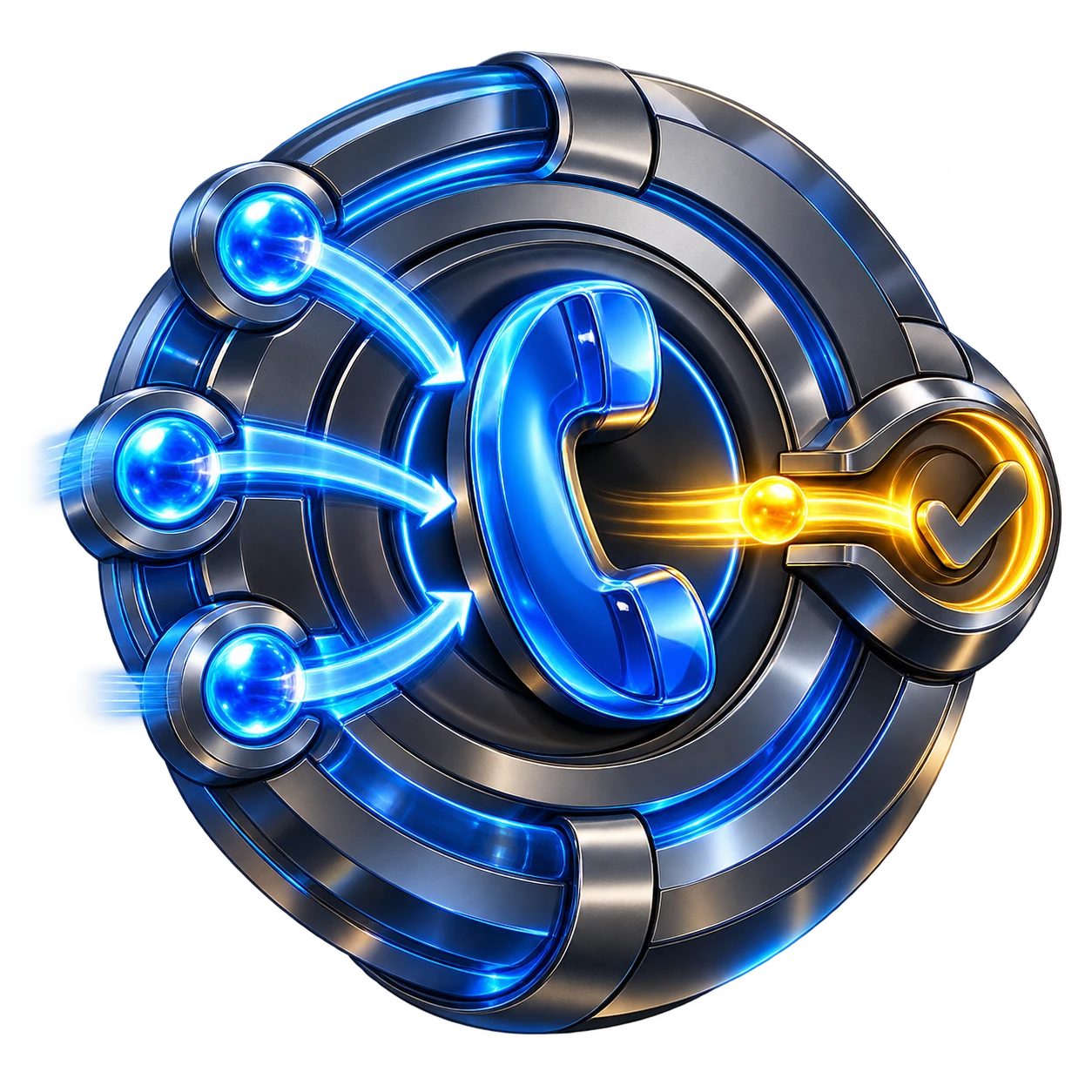 A dimensional call shield catching incoming calls and turning them into a confirmed booking.